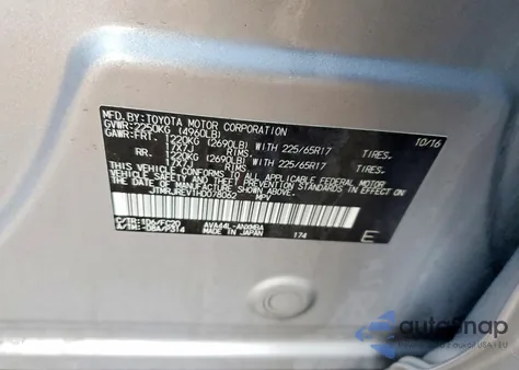 2017 Toyota Rav4 Hybrid Xle from USA, damaged, VIN JTMRJREV1HD078062